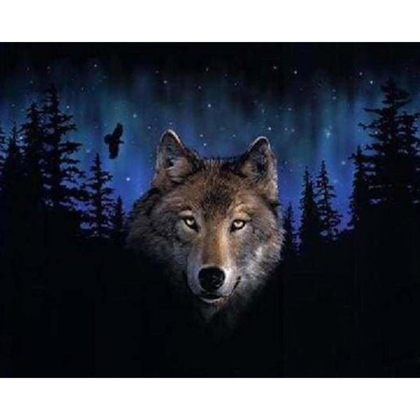 paint by numbers | Wolf at Night | advanced animals wolves | FiguredArt