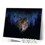 paint by numbers | Wolf at Night | advanced animals wolves | FiguredArt