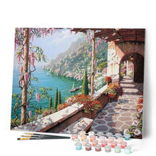 Load image into Gallery viewer, paint by numbers | Sea View from the Patio | advanced landscapes | FiguredArt
