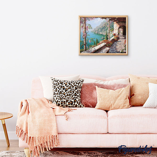 paint by numbers | Sea View from the Patio | advanced landscapes | FiguredArt