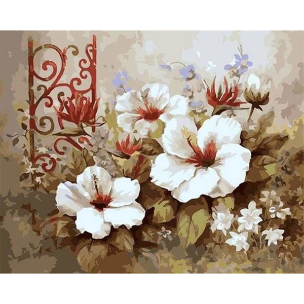 paint by numbers | Hibiscus Flowers | easy flowers | FiguredArt