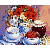 paint by numbers | Raspberry Jam | flowers intermediate | FiguredArt