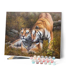 Load image into Gallery viewer, paint by numbers | Loving Tigers | advanced animals tigers | FiguredArt