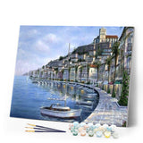 paint by numbers | Port at the end of Day | cities intermediate | FiguredArt