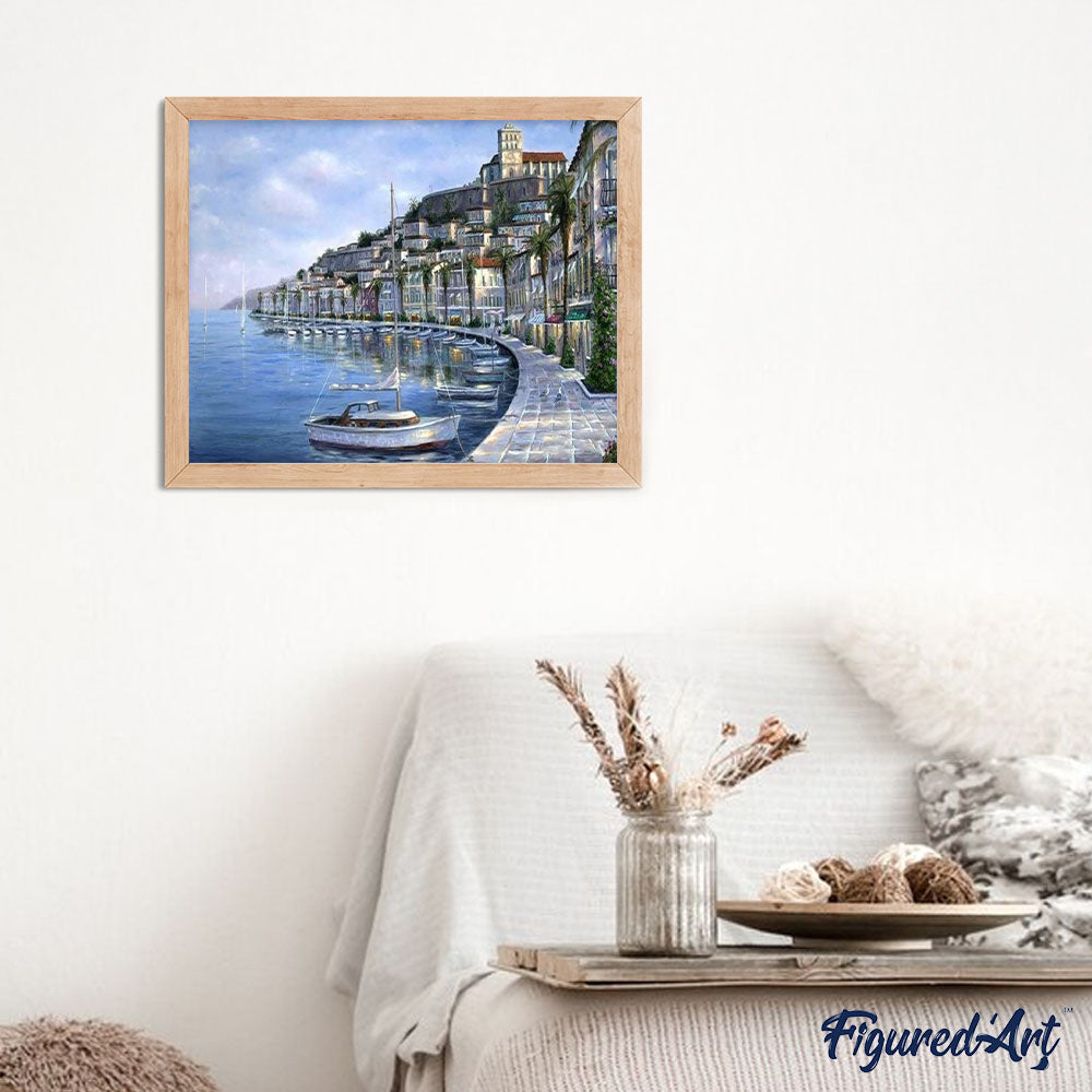paint by numbers | Port at the end of Day | cities intermediate | FiguredArt