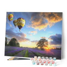 Load image into Gallery viewer, paint by numbers | Hot Air Balloon over the Fields | advanced landscapes | FiguredArt