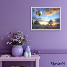 Load image into Gallery viewer, paint by numbers | Hot Air Balloon over the Fields | advanced landscapes | FiguredArt