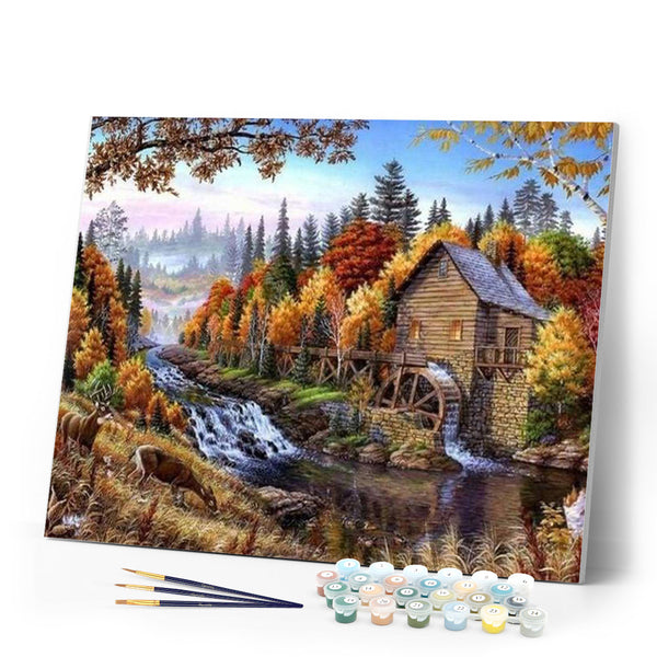 paint by numbers | Quiet River | advanced landscapes | FiguredArt