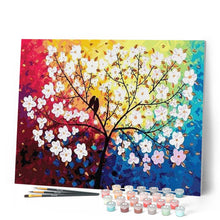 Load image into Gallery viewer, paint by numbers | Blooming Tree and Birds in Spring | flowers intermediate | FiguredArt