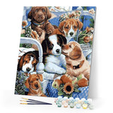 paint by numbers | Cute Dogs | animals dogs intermediate | FiguredArt
