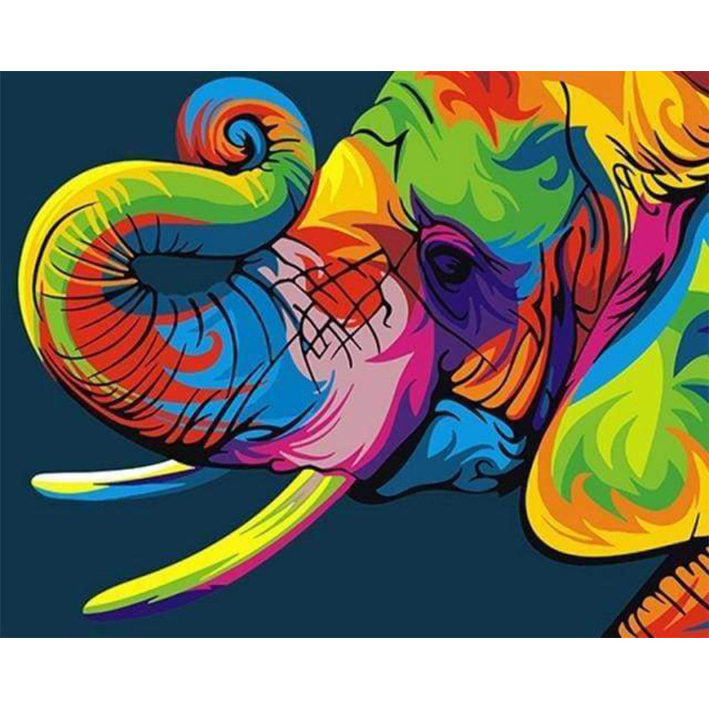 paint by numbers | Elephant Pop Colors | animals easy elephants Pop Art | FiguredArt