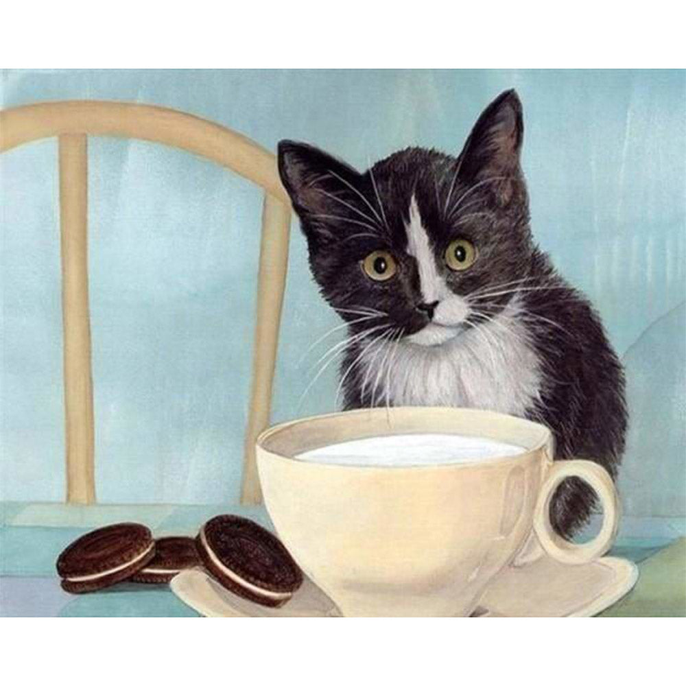 paint by numbers | Cat in the Kitchen | advanced animals cats | FiguredArt