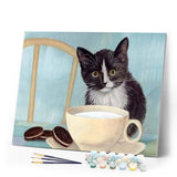 paint by numbers | Cat in the Kitchen | advanced animals cats | FiguredArt