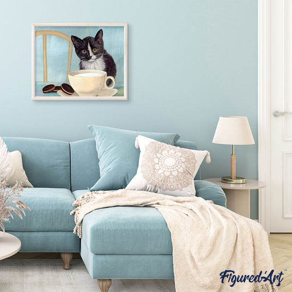 paint by numbers | Cat in the Kitchen | advanced animals cats | FiguredArt
