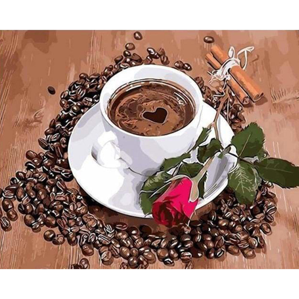 paint by numbers | Coffee and Rose | easy romance | FiguredArt