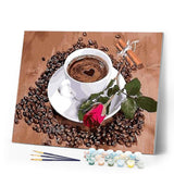 paint by numbers | Coffee and Rose | easy romance | FiguredArt