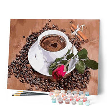 Load image into Gallery viewer, paint by numbers | Coffee and Rose | easy romance | FiguredArt