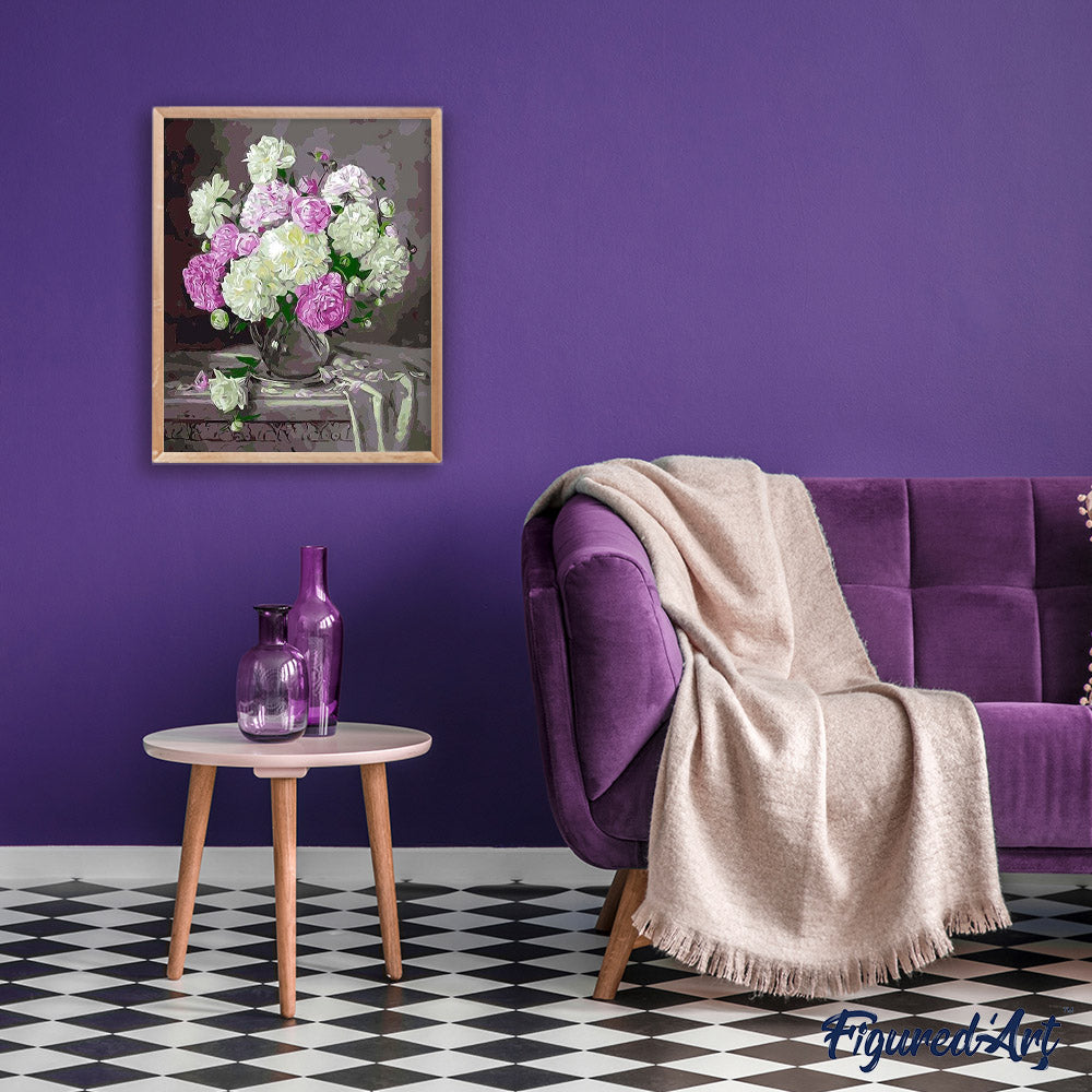 paint by numbers | Nice Camellias | easy flowers | FiguredArt