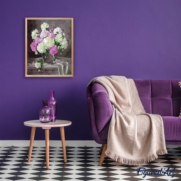 paint by numbers | Nice Camellias | easy flowers | FiguredArt