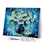 paint by numbers | Daisies and blue vase | advanced flowers | FiguredArt