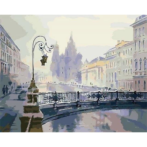 paint by numbers | Snow in the City | cities easy | FiguredArt