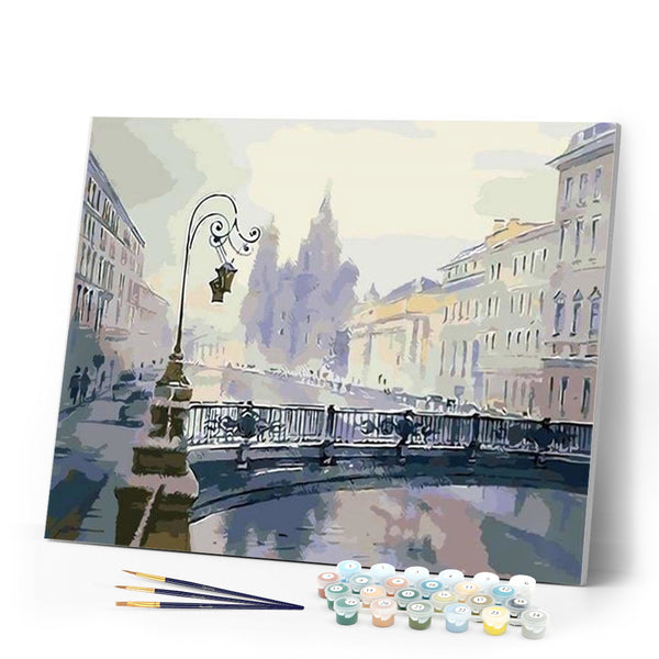 paint by numbers | Snow in the City | cities easy | FiguredArt