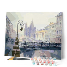 Load image into Gallery viewer, paint by numbers | Snow in the City | cities easy | FiguredArt