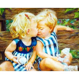 paint by numbers | Loving Kids | advanced portrait | FiguredArt