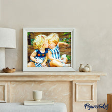 Load image into Gallery viewer, paint by numbers | Loving Kids | advanced portrait | FiguredArt