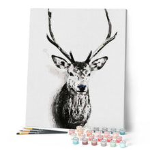 Load image into Gallery viewer, paint by numbers | Deer head Black and White | animals deer easy | FiguredArt