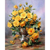 paint by numbers | Yellow Vase and Flowers | advanced flowers | FiguredArt