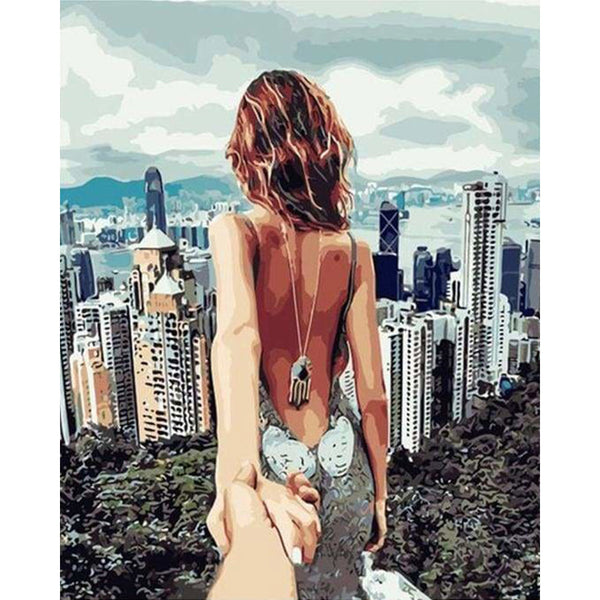 paint by numbers | Romantic Stroll Hills Hong Kong | cities intermediate romance | FiguredArt
