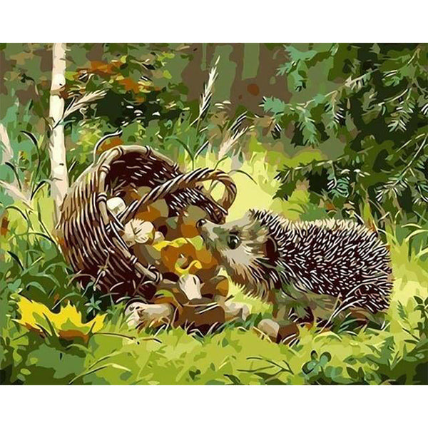 paint by numbers | Little Hedgehog | animals hedgehogs intermediate | FiguredArt