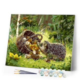 paint by numbers | Little Hedgehog | animals hedgehogs intermediate | FiguredArt