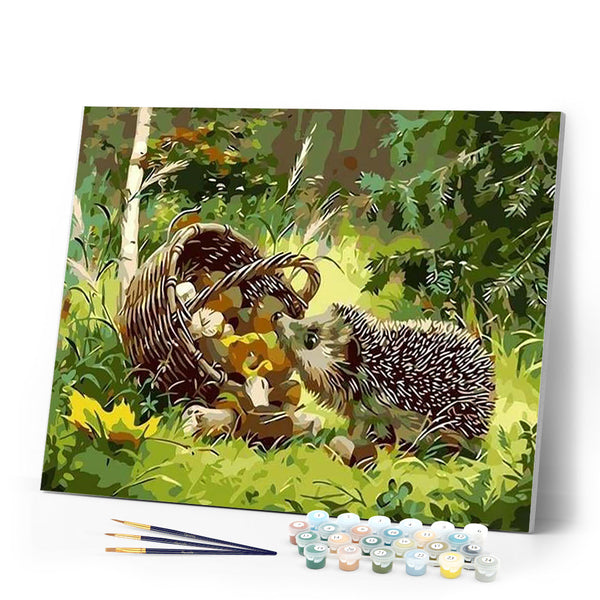 paint by numbers | Little Hedgehog | animals hedgehogs intermediate | FiguredArt