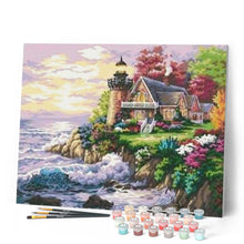 Load image into Gallery viewer, paint by numbers | House near the Lighthouse | advanced landscapes | FiguredArt