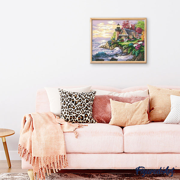 paint by numbers | House near the Lighthouse | advanced landscapes | FiguredArt