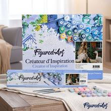 Load image into Gallery viewer, paint by numbers | Little Girl and Duck | animals birds ducks intermediate | FiguredArt