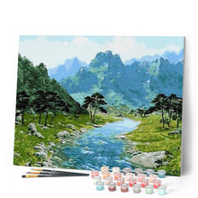 Load image into Gallery viewer, paint by numbers | Mountain View and River | advanced landscapes mountains | FiguredArt