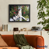 paint by numbers | Cats and Hummingbird | advanced animals birds cats | FiguredArt