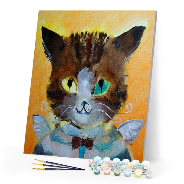paint by numbers | Little Cat Angel | animals cats easy | FiguredArt