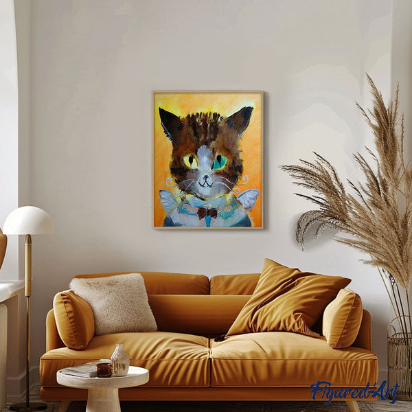 paint by numbers | Little Cat Angel | animals cats easy | FiguredArt