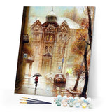 paint by numbers | Street Winter in Russia | advanced cities | FiguredArt