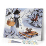 paint by numbers | Snowman and Squirrel | animals christmas easy | FiguredArt