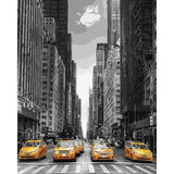 paint by numbers | Modern City and Yellow Taxis | advanced cities | FiguredArt