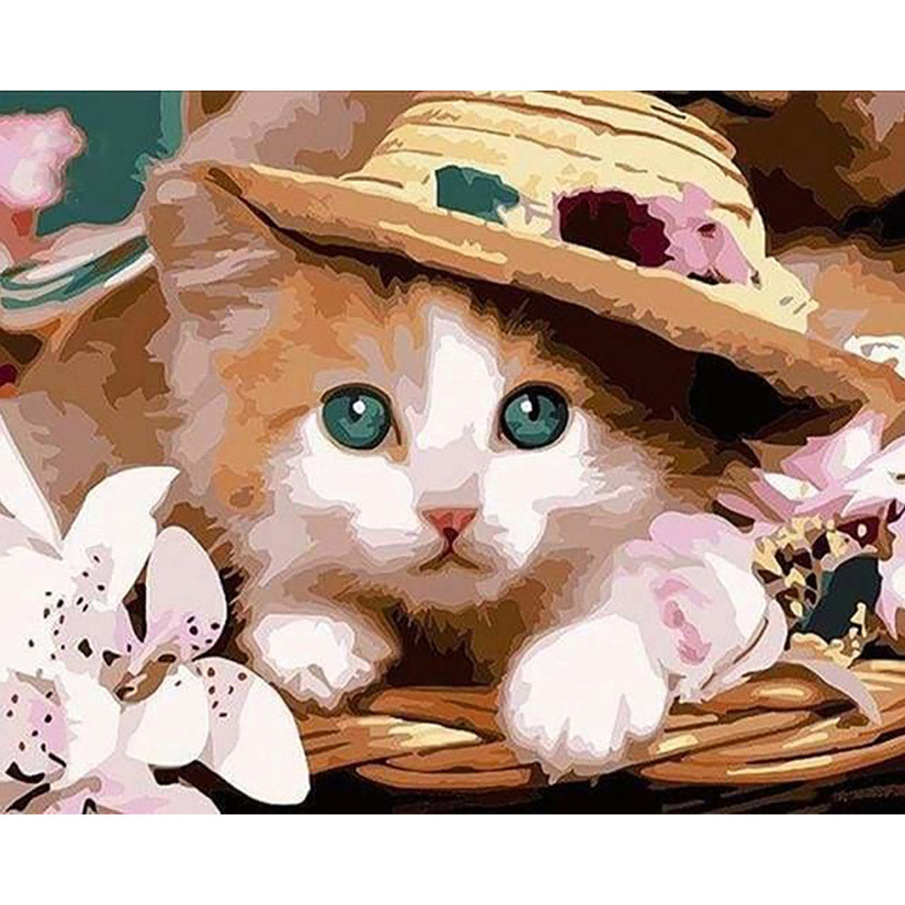 paint by numbers | Cat wearing a Hat | animals cats easy | FiguredArt