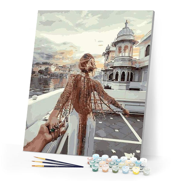 paint by numbers | Romantic stroll | advanced landscapes romance | FiguredArt