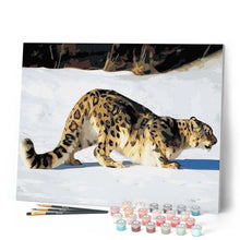 Load image into Gallery viewer, paint by numbers | Leopard in the Snow | animals easy leopards | FiguredArt