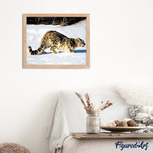 Load image into Gallery viewer, paint by numbers | Leopard in the Snow | animals easy leopards | FiguredArt