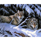 paint by numbers | Wolves in Winter | advanced animals wolves | FiguredArt